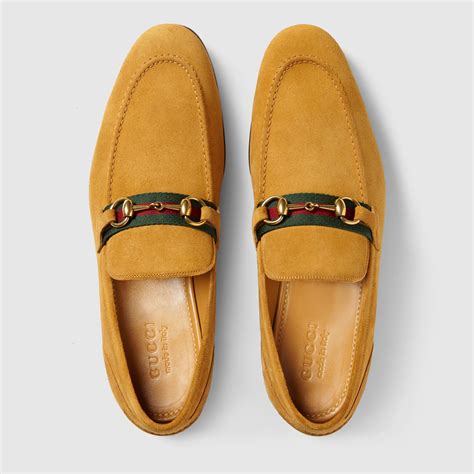 gucci mens horsebit loafer brown|gucci suede horsebit loafers.